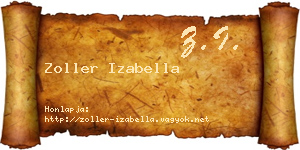 Zoller Izabella névjegykártya